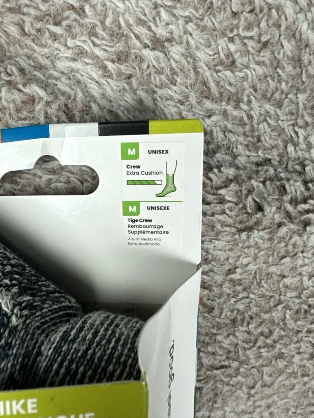 Smartwool Classic Edition Hike Extra Cushion Crew Socks Merino Gray Unisex M new